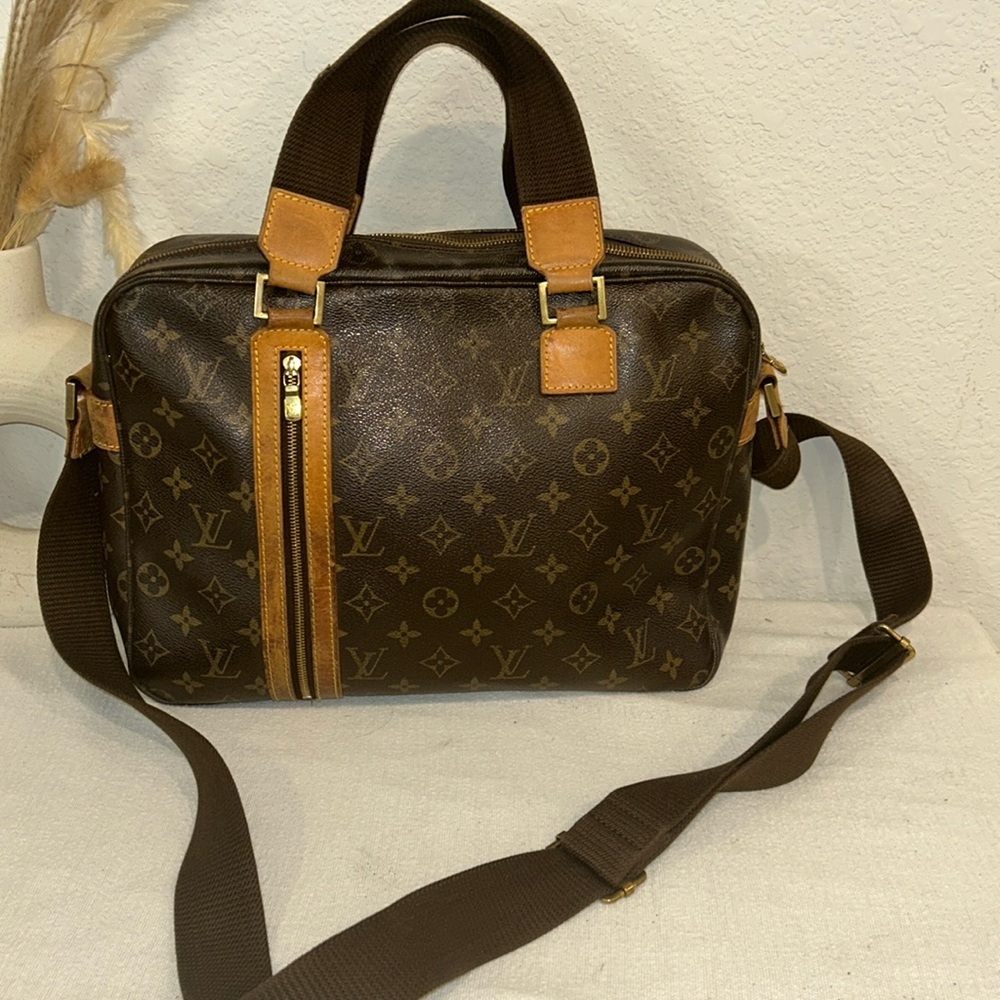 LOUIS VUITTON Sac Bosphore 2way Hand Bag Monogram Leather Brown +COA
